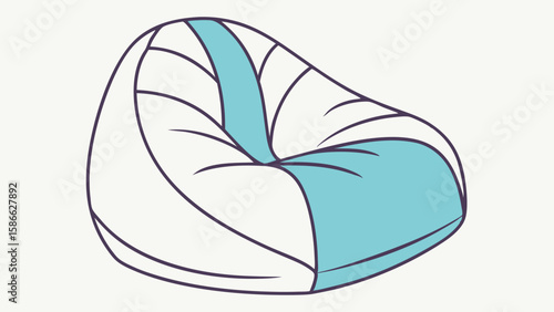 Bright and modern bean bag chair vector illustration for contemporary living spaces and casual lounge areas