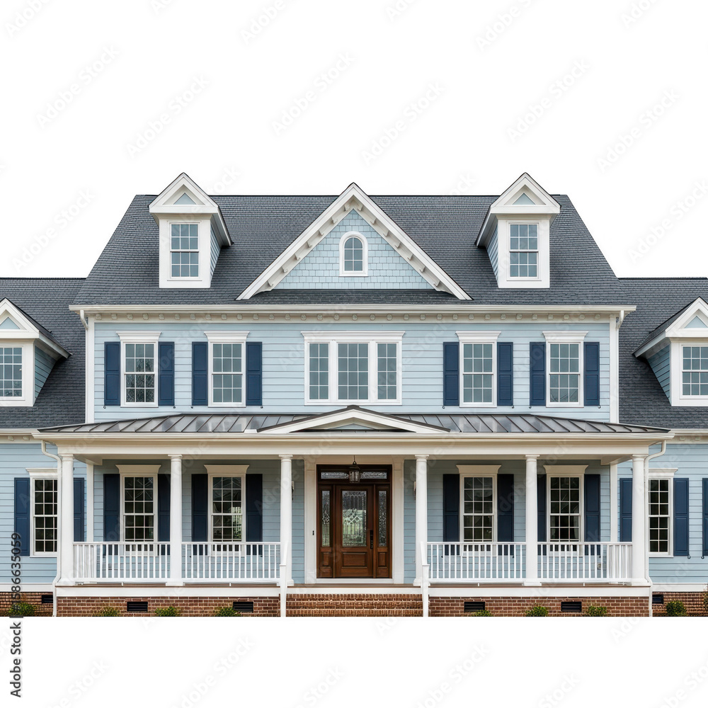 Exterior view of a house isolated on transparent background Exterior view of a house isolated on transparent background