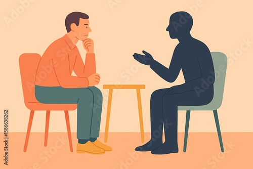 Conversation with the Shadow Self in Psychotherapy – AI generated