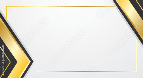 Luxury black gold abstract on white background for certificate design