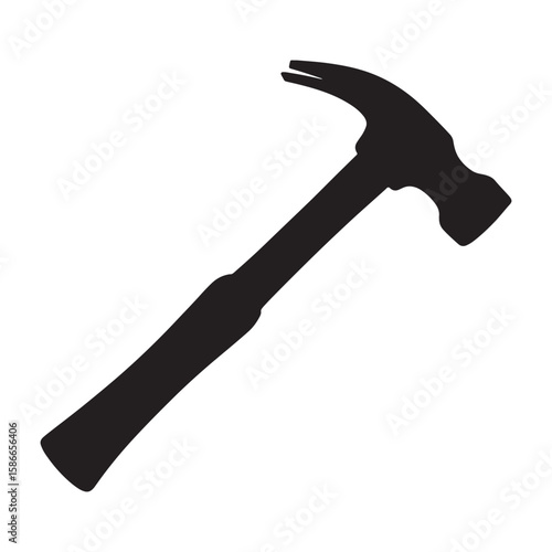 Wallpaper Mural Black claw hammer tool silhouette metal Torontodigital.ca