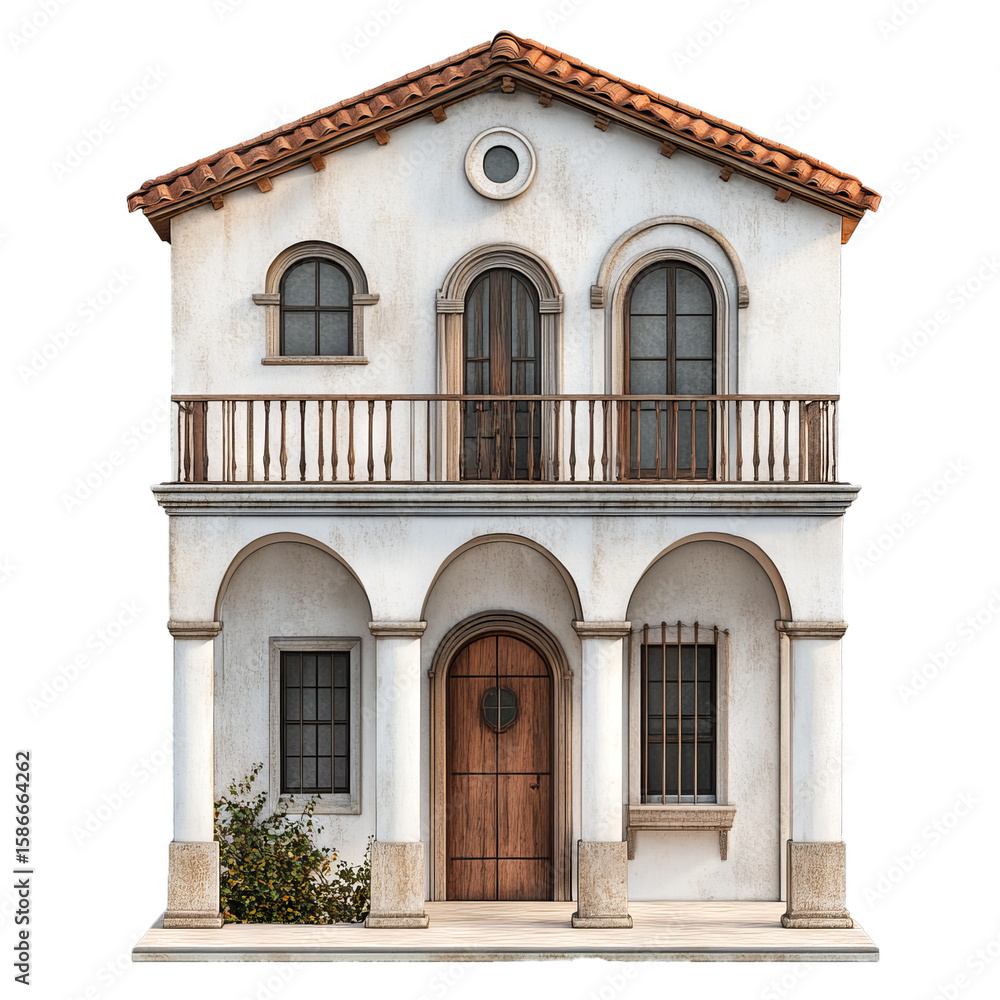 Obraz premium Vintage house Isolated on a Transparent Background