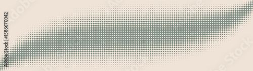 Checkered grid halftone pattern smooth curved border ultra wide 32:9 aspect ratio pale green vector abstract background. Chequered half tone panoramic ultrawide format retro styled graphic abstraction