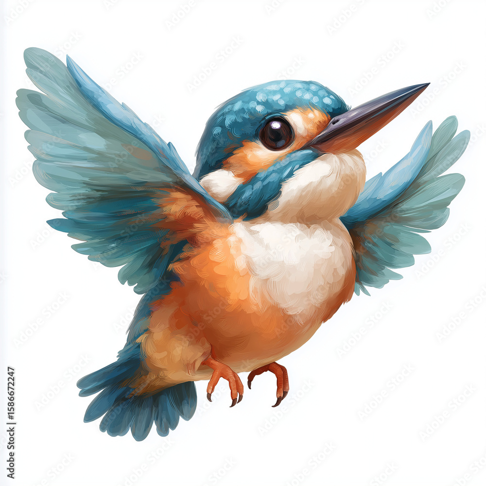 Fototapeta premium Cute kingfisher