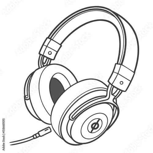 headphones on white background