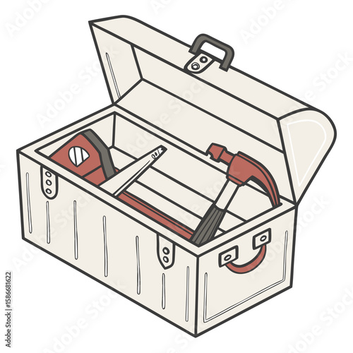 vector illustration of a chest