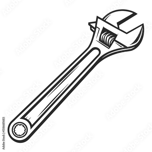 wrench isolated on white