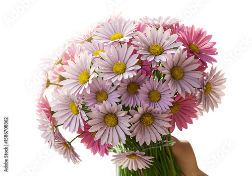 Vibrant Pink and White Daisy Bouquet A Stunning Floral Arrangement of Delicate Blooms