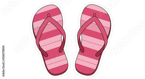 flip flops isolated on white