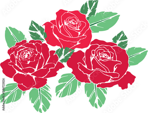 roses flourishes vector 2