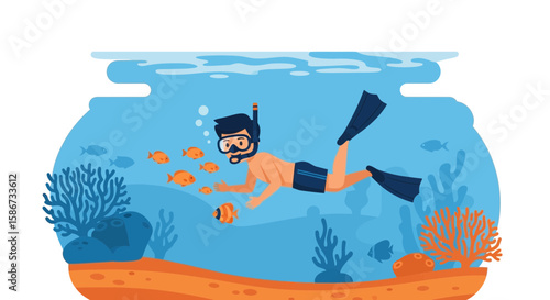 Adventures In The Ocean Scuba Diving And Observing The Underwater World Colorful Fish