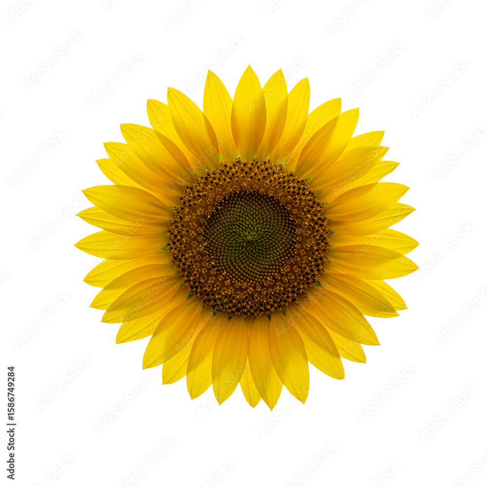Fototapeta premium Flower Sunflower isolated on white background