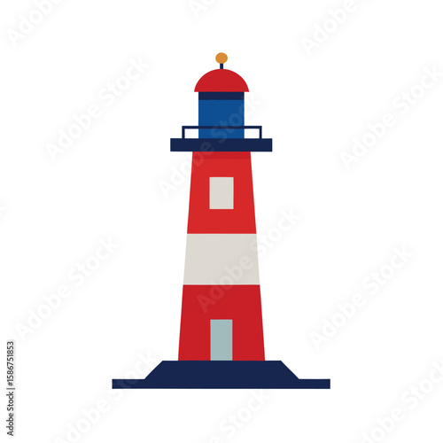 lighthouse on white background
