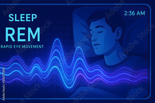 Plakat REM Sleep Science Visualization