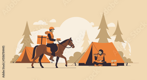 Innovative Delivery Services in a Remote Camping Destination Adventure