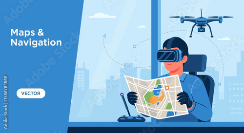 Innovative Technology Guiding Drone Navigation With Vr And Traditional Map Reading