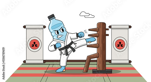 Karate Water Bottle Kicking Punching Bag Training For Health And Fitness
