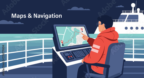 Modern Boat Navigation Technology Guiding System on a Digital Interface