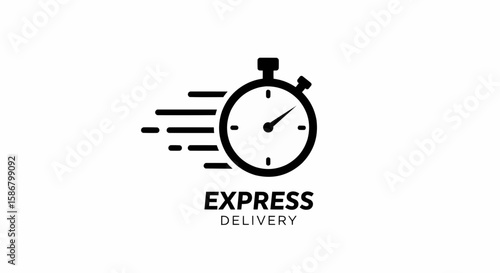 Urgent Delivery Icon Symbol of Speed and Efficiency in Modern Logistics