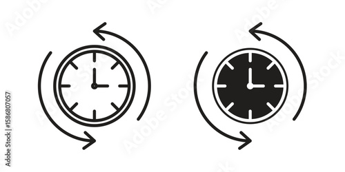 Uptime and downtime icon symbol concept. Icons for web and mobile.