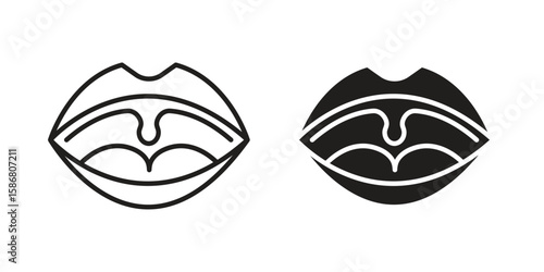 Tonsillitis icon symbol concept. Icons for web and mobile.