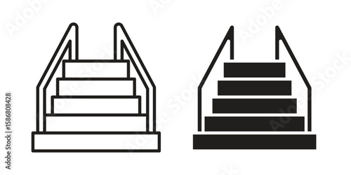 Stairs icon symbol concept. Icons for web and mobile.