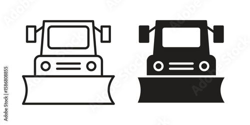 Snowplow icon symbol concept. Icons for web and mobile.