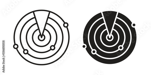 Radar detection icon symbol concept. Icons for web and mobile.