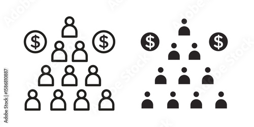 Ponzi scheme icon symbol concept. Icons for web and mobile.