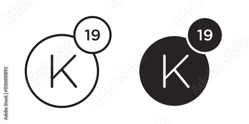 Potassium icon symbol concept. Icons for web and mobile.