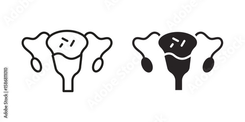 Pelvic inflammatory disease icon symbol concept. Icons for web and mobile.