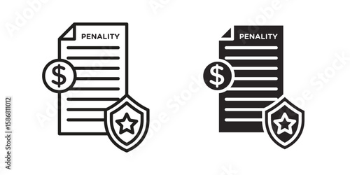Penalty icon symbol concept. Icons for web and mobile.