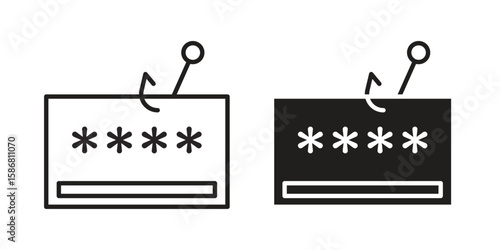 Password phishing icon symbol concept. Icons for web and mobile.