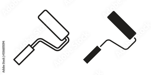 Paint roller icon symbol concept. Icons for web and mobile.