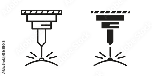 Laser machine icon symbol concept. Icons for web and mobile.