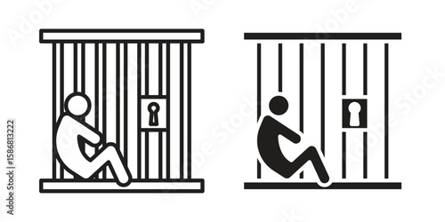 Jail icon symbol concept. Icons for web and mobile.
