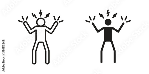 Irritated human icon symbol concept. Icons for web and mobile.