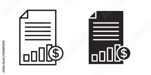 Income statement icon symbol concept. Icons for web and mobile.