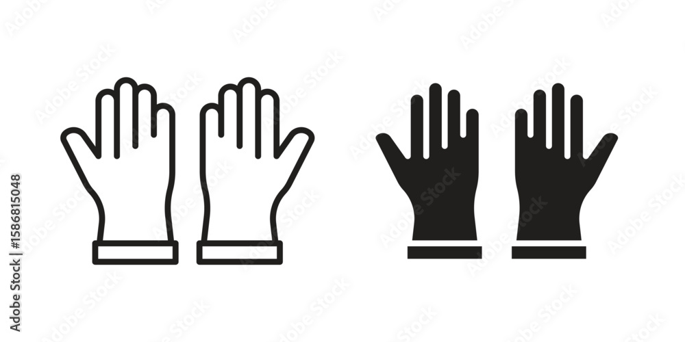 Fototapeta premium Gloves icon symbol concept. Icons for web and mobile.