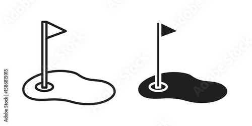 Golf yard icon symbol concept. Icons for web and mobile.