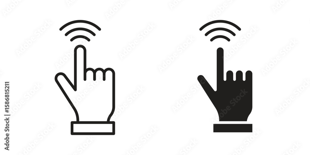 Fototapeta premium Finger control icon symbol concept. Icons for web and mobile.