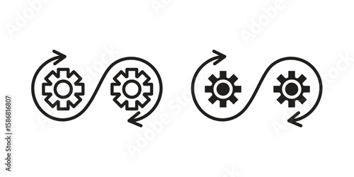 Devops icon symbol concept. Icons for web and mobile.