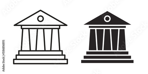 Courthouse icon symbol concept. Icons for web and mobile.