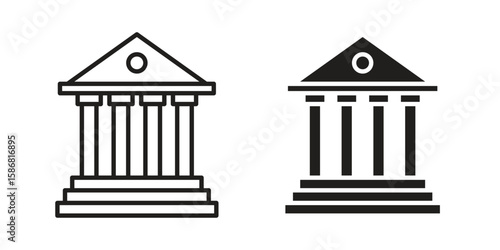 Courthouse icon symbol concept. Icons for web and mobile.