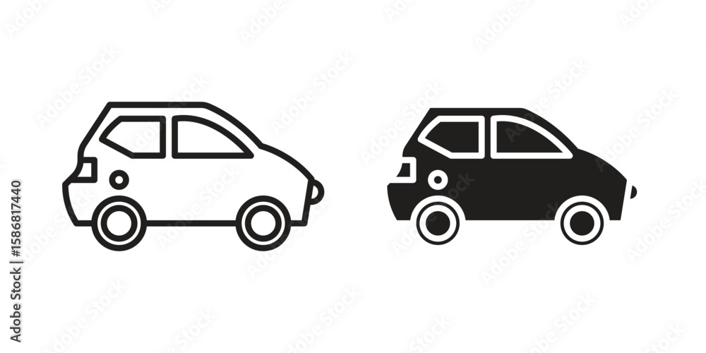Compact car icon symbol concept. Icons for web and mobile. Compact car icon symbol concept. Icons for web and mobile.