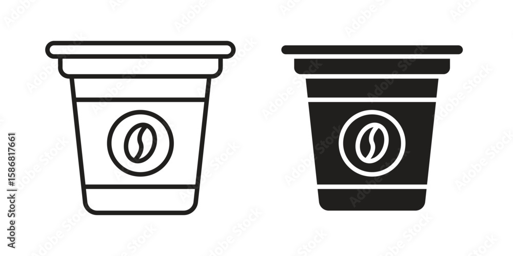 Coffee capsule icon symbol concept. Icons for web and mobile. Coffee capsule icon symbol concept. Icons for web and mobile.