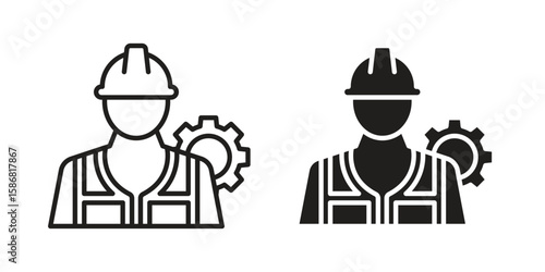 Civil Engineer icon symbol concept. Icons for web and mobile.