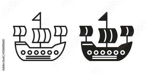 Caravel icon symbol concept. Icons for web and mobile.