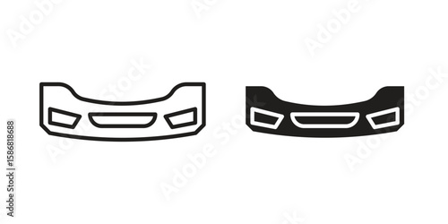 Car bumper icon symbol concept. Icons for web and mobile.