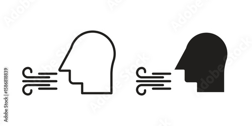 Breath icon symbol concept. Icons for web and mobile.